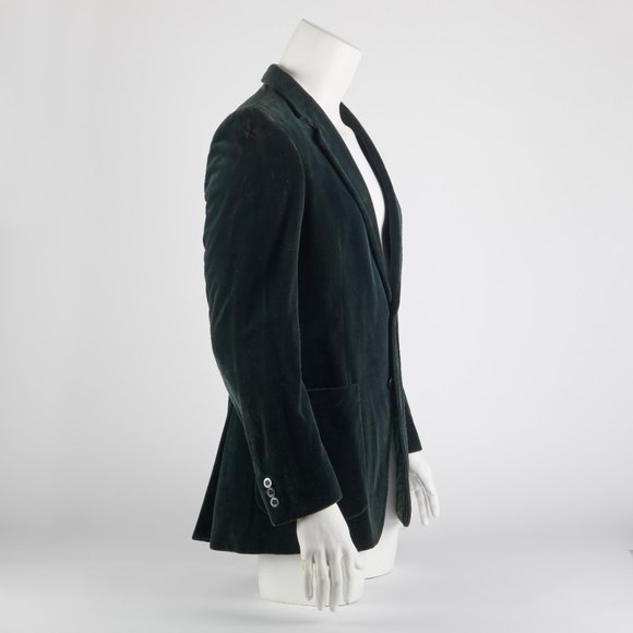 YSL Yves Saint Laurent Men's Vintage Green Velvet Blazer Made in France Size 40 - Picture 8 of 16